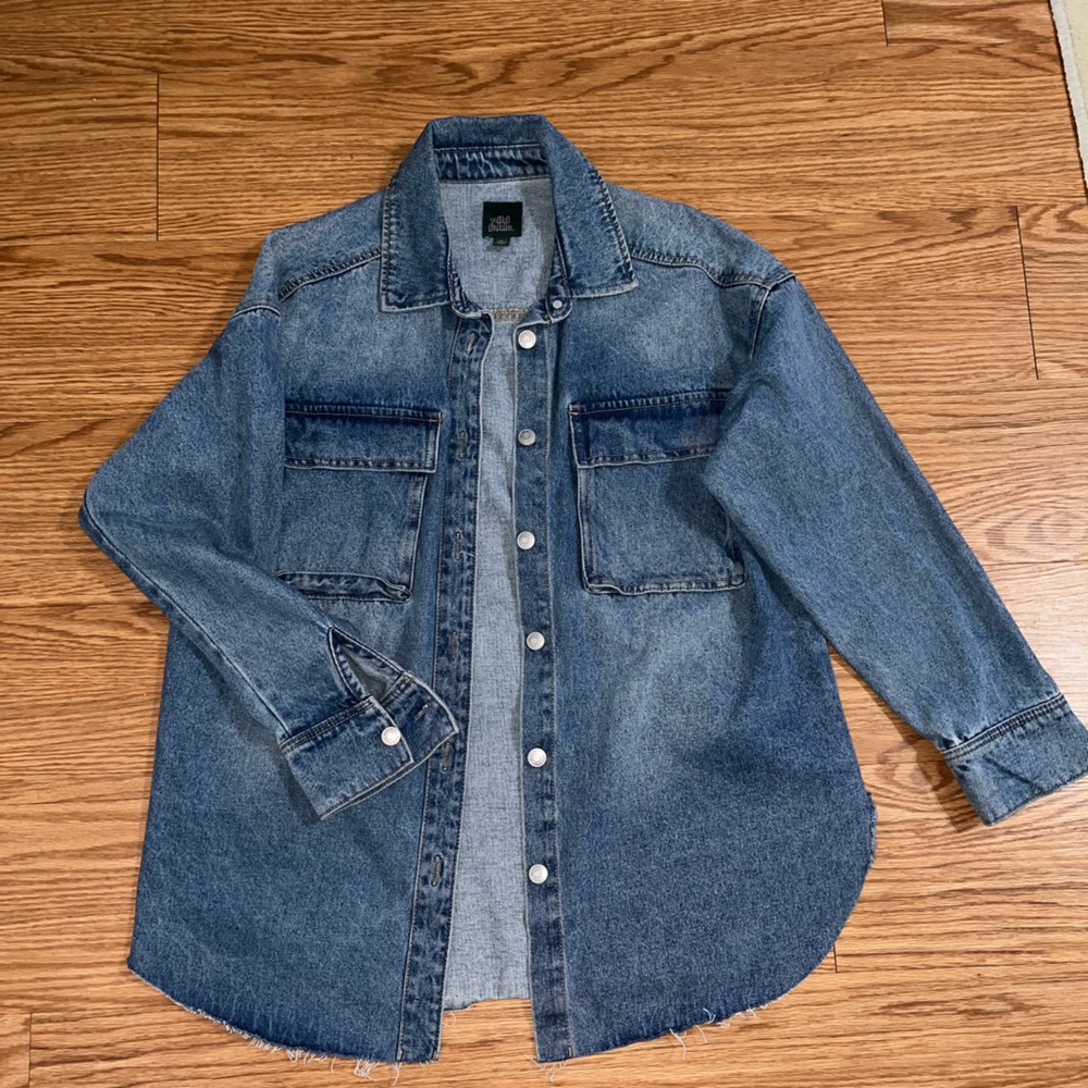 Wild Fable Blue Denim Oversized Shacket